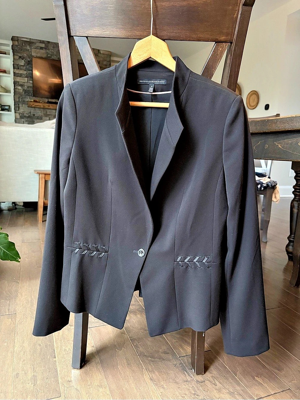 White House Black Market Black Blazer Size 12 Like New